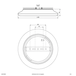 EVN Catino LED-loftslampe, sensor, 40 cm