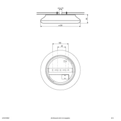 EVN Catino LED-loftslampe, sensor, 25 cm