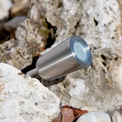 EVN Udendørs Spot>Gartenspot L651023 Jordspyd stål blank