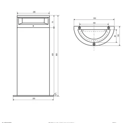 EVN Halbo LED-gadelampe som halv søjle