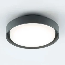 EVN LED udendørs loftlampe Tectum, antracit, Ø 25 cm