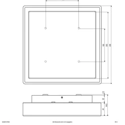 LED udendørs loftlampe Tectum, 24x24 cm, antracit, 110°^EVN Discount