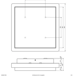 LED udendørs loftlampe Tectum, 23x23 cm, antracit, 150°^EVN Outlet