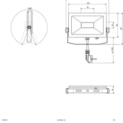 EVN LFA udendørs spotlampe sølvstik 5.700K 30W