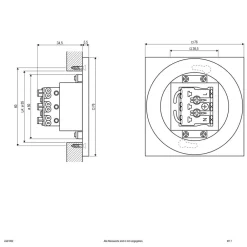 LQ230 LED-vægindbygningslampe direkte stål^EVN
