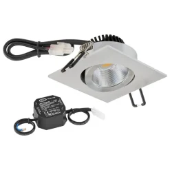 PC20 indbygning, fasedæmper 3.000 K aluminium^EVN Best