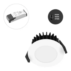 EVN Solido68 LED indbygningsloftlampe 10W hvid