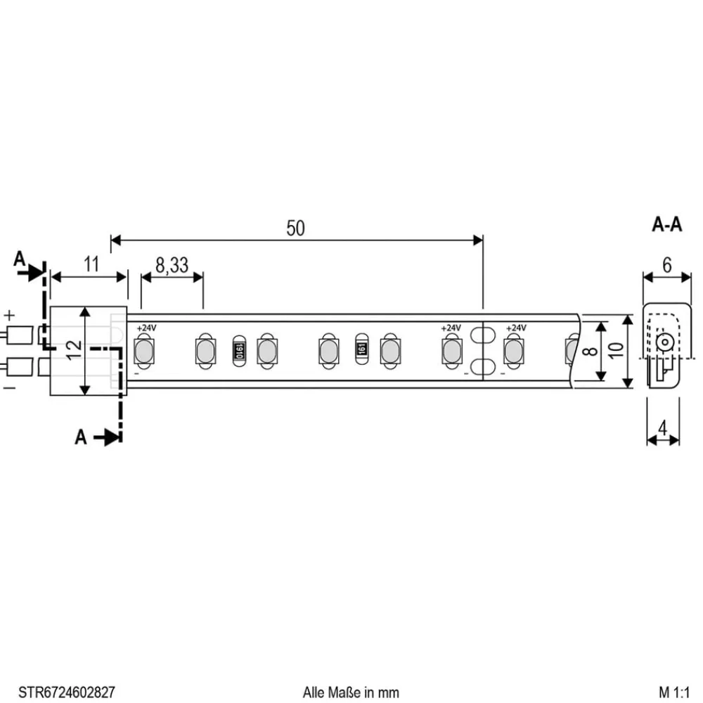 EVN Led Strips>STR6724 LED-strip IP67 5m 48W 2,700K