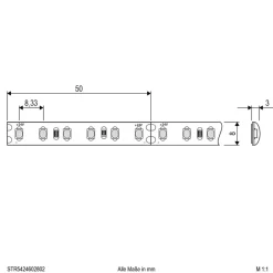 STR5424 LED-stripe IP54 5 m 48 W 3.000 K^EVN New
