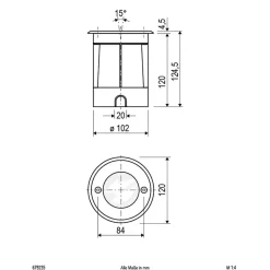 Talpa-nedgravningslampe, drejelig, rund^EVN Online