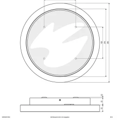 Tectum LED udendørs loftlampe, rund med glas^EVN Online