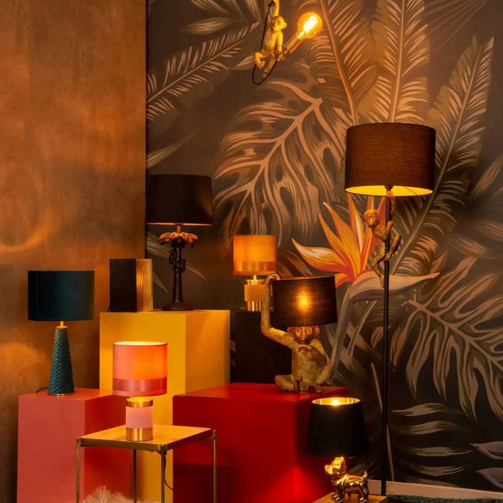 Lucide Gulvlamper|Gulvlamper>Extravaganza Chimp gulvlampe, guld mat/sort