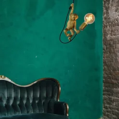 Lucide Extravaganza Chimp pendel, guld mat/sort