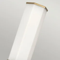 Quintiesse Facet Single LED-væglampe til bad 3.000 K, messing