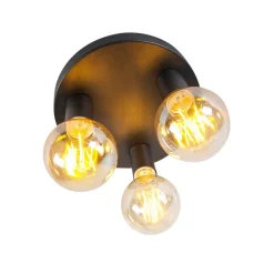 Facil loftlampe, 3 lyskilder, sort^QAZQA Discount