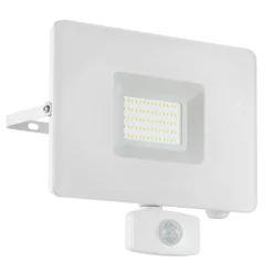 EGLO Faedo 3 udendørs LED-spot med sensor, hvid, 50 W