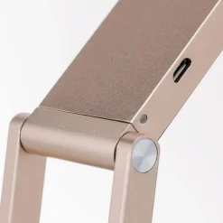 ORION Falto LED genopladelig bordlampe, guldfarvet, aluminium, justerbar