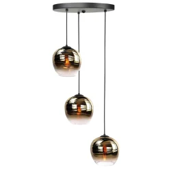 Fantasy Apple-lampeskærm, guld, Ø 22 cm, glas^HighLight Hot