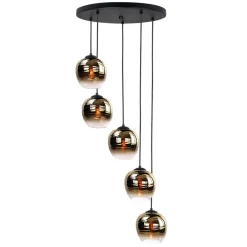 Fantasy Apple-lampeskærm, guld, Ø 22 cm, glas^HighLight Hot