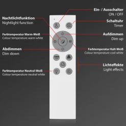 Farvet LED-panel, dæmpbart, RGB, CCT, 100x25cm^Briloner Discount