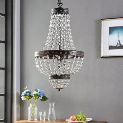 Fascinerende pendellampe Jorve med krystal^Lindby Online