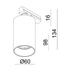 Deko-Light 3-fase skinne Can, hvid, aluminium, GU10, drejelig montering