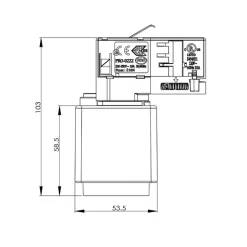 Deko-Light 3-fase skinne D Line stikadapter, hvid, 1380 W