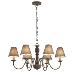 Fatima lysekrone, grå, 6 lyskilder^Viokef New