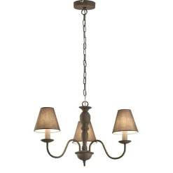 Fatima lysekrone, grå, 3 lyskilder^Viokef Sale