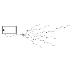 STAR TRADING Fem snore - LED lysbuket Dew Drop