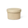 ferm LIVING Møbel Og Interiør>Bon-beholder, højde 6,5 cm, beige, porcelæn