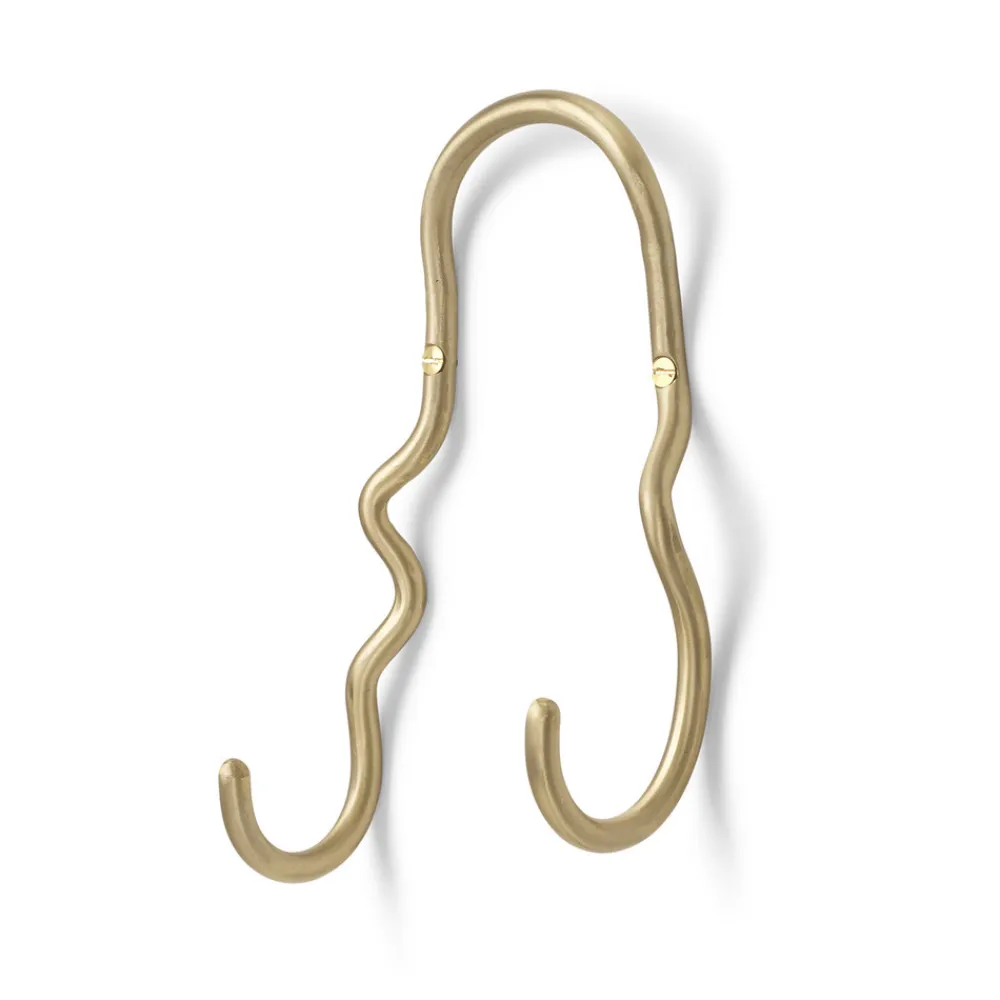 ferm LIVING Møbel Og Interiør>Curvature Dobbeltknage, mat, messing