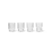 Glass Ripple Small, klar, 60 ml, glas, sæt med 4 stk^ferm LIVING Online