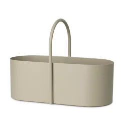 ferm LIVING Grib værktøjskasse, beige, 35 cm bred, jern