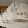 ferm LIVING Longdrink-glas Ripple, klar, 300 ml, glas, sæt med 4 stk