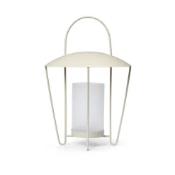 Lygte Abri, beige, stål, glas, Ø 30 cm^ferm LIVING Sale
