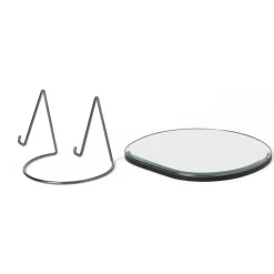 ferm LIVING Møbel Og Interiør>Pond bordspejl, krom, bredde 21 cm, glas