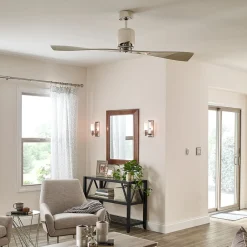 Ferron loftventilator, vinger i nikkel^KICHLER Outlet