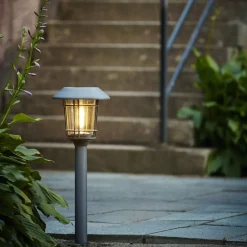 Filip LED-solcellelampe i grafit med jordspyd^STAR TRADING Outlet
