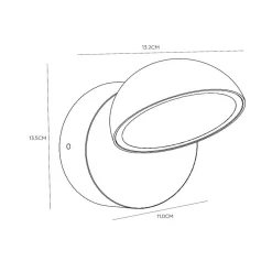 Finn LED-væglampe, sort, IP54, dag/nat-sensor^Lucide Best