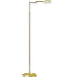 Knapstein FINN udsøgt LED-gulvlampe mat messing