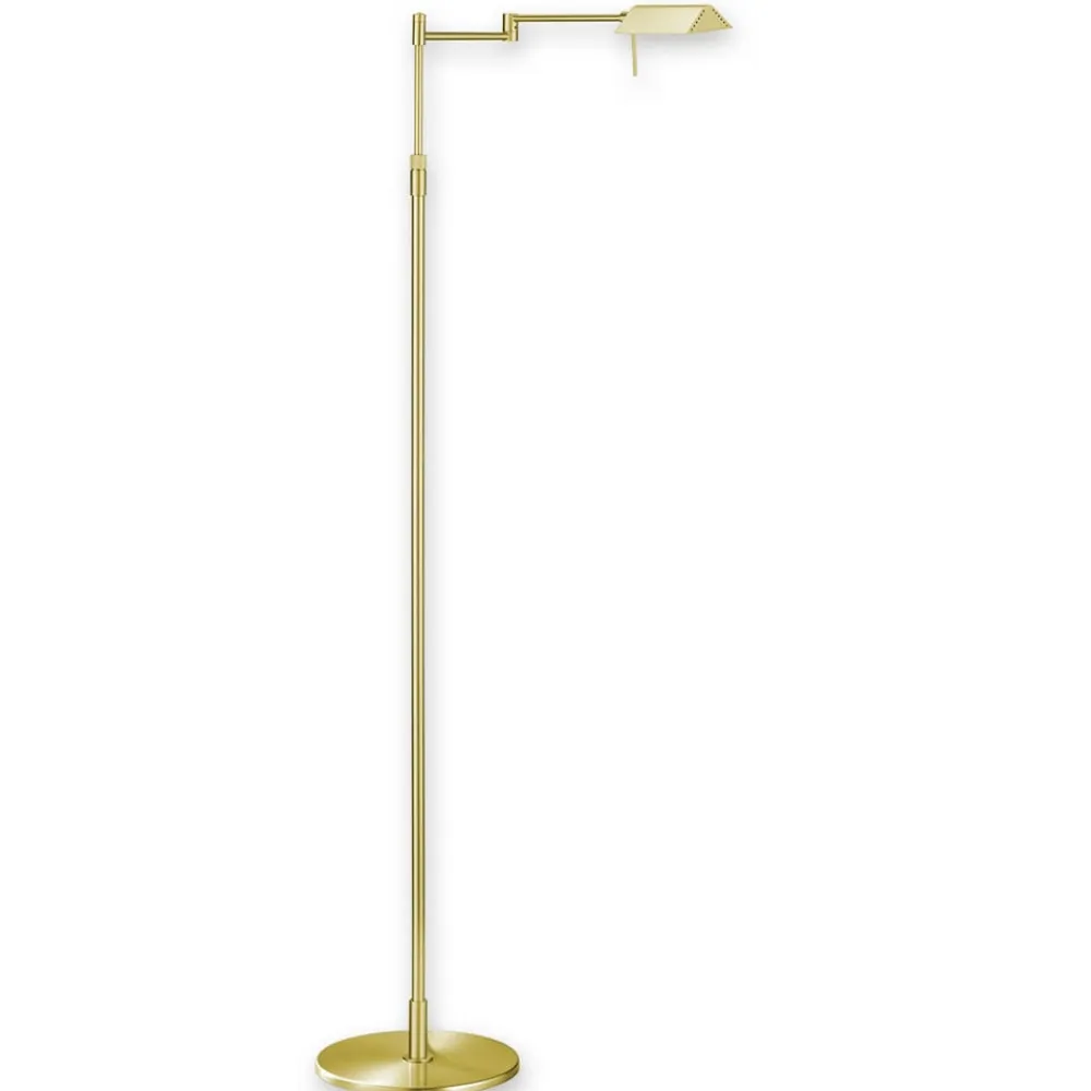 Knapstein FINN udsøgt LED-gulvlampe mat messing