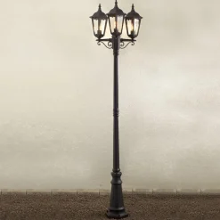 Firenze lygtepæl, 3 lyskilder, sort^Konstsmide Sale