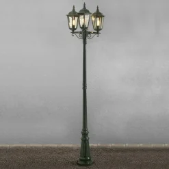 Konstsmide Firenze lygtepæl, 3 lyskilder, grøn