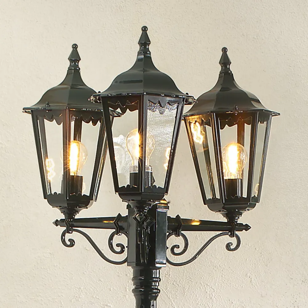 Konstsmide Firenze lygtepæl, 3 lyskilder, grøn