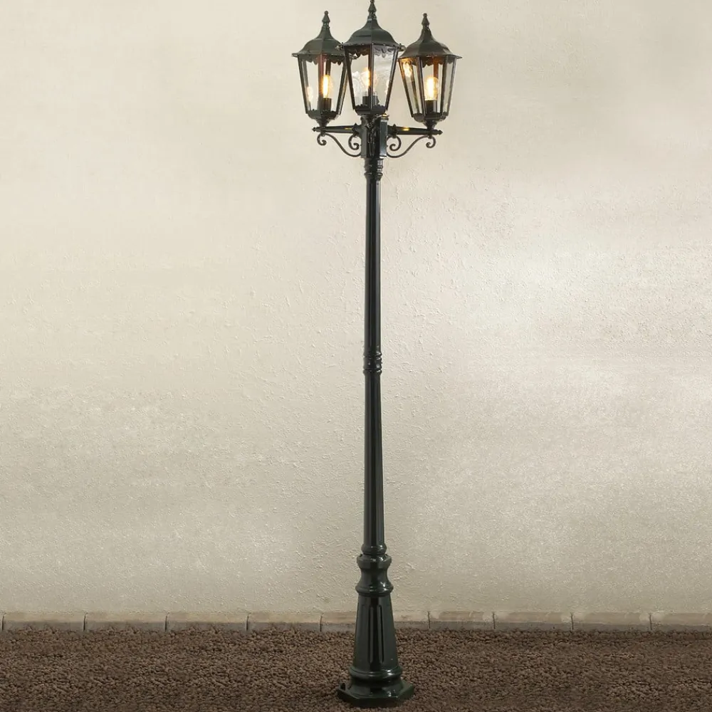 Konstsmide Firenze lygtepæl, 3 lyskilder, grøn