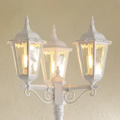 Konstsmide Lygtepæle>Firenze lygtepæl, 3 lyskilder, hvid