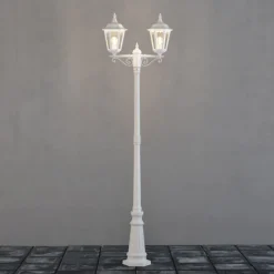 Firenze lygtepæl, 2 lyskilder, hvid^Konstsmide