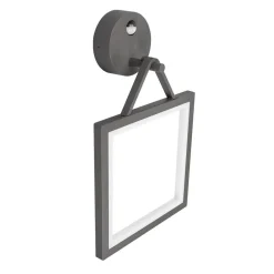 Lucande Firkantet LED-væglampe Mirco med bevægelsessensor