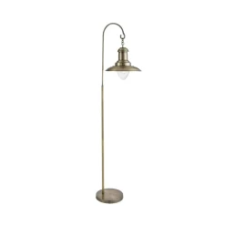 Fisherman gulvlampe, metal, antik messingfarve, E27, 161 cm^Searchlight Hot